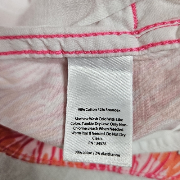 Vineyard Vines Colorful Pink & Orange Chino Shorts Size 0 Women's - Picture 8 of 10